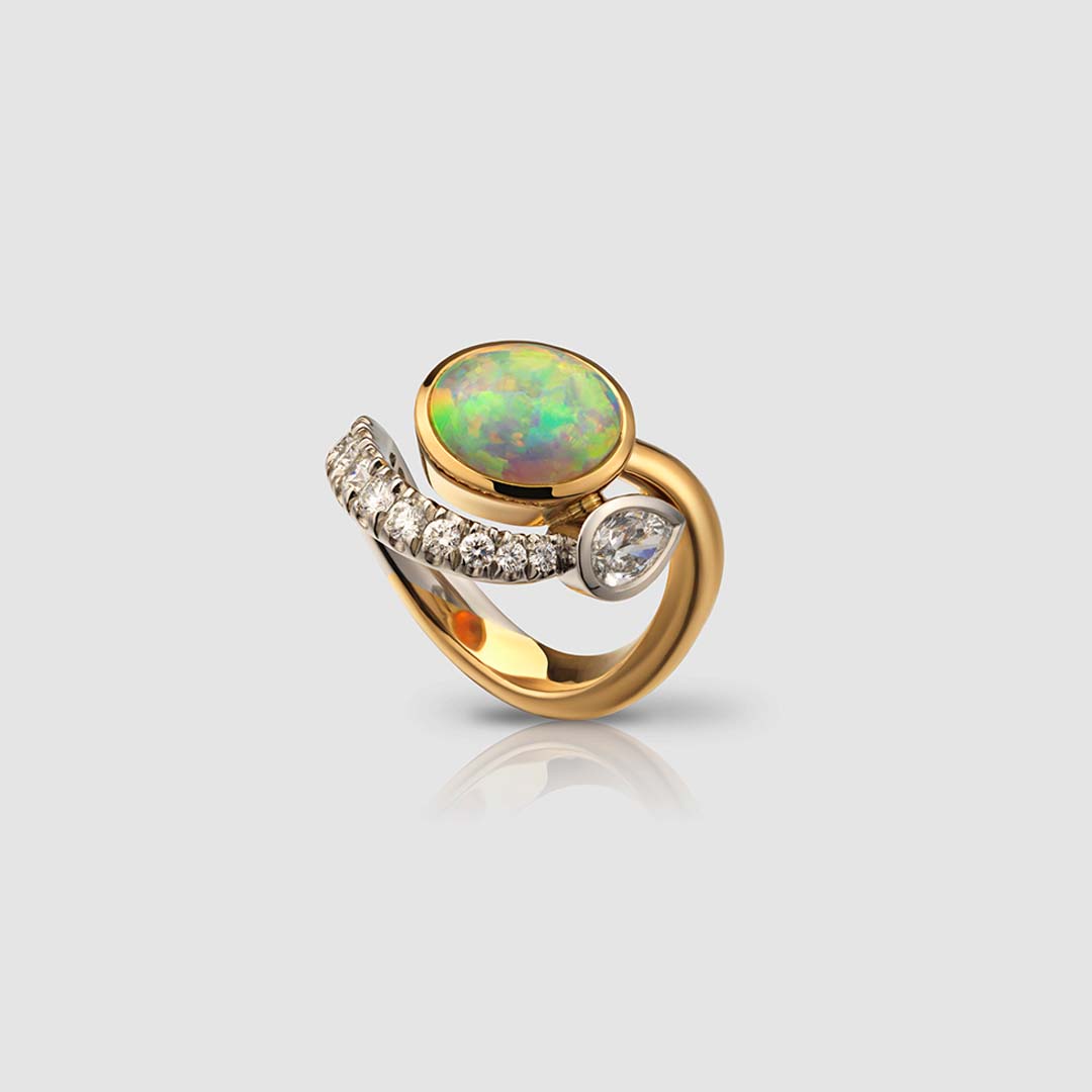 Opal Comet Ring