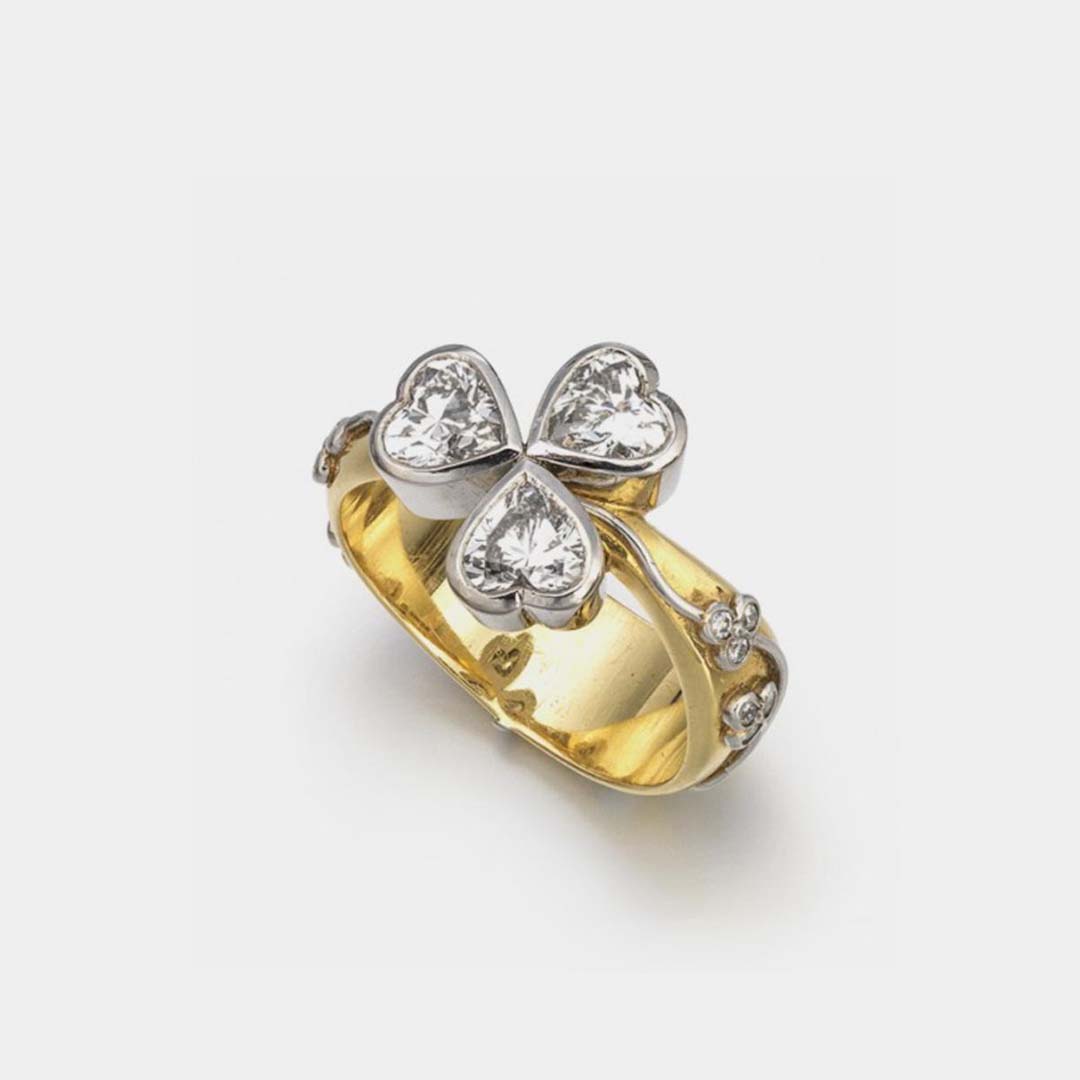 Tudor Bloom Diamond Trilogy Ring